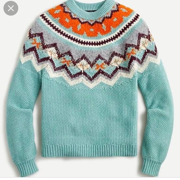 J. Crew Sweaters - J Crew Zig Zag Fair Isle Wool Sweater